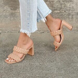 Lulus Louella Light Nude High Heel Sandals Beige - Size 8.5